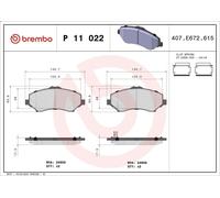 Kit de plaquettes de frein, frein à disque BREMBO P 11 022 pour NITRO 4 2006-
