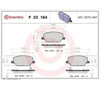 Kit de plaquettes de frein, frein à disque BREMBO P 23 164 pour 500X 2 2018-