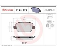 Kit de plaquettes de frein, frein à disque BREMBO P 24 075X pour KUGA I 2 2008-