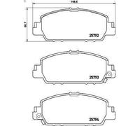 Kit de plaquettes de frein, frein à disque BREMBO P 28 077 HR-V (RU) 1.6 2015-