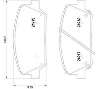 Kit de plaquettes de frein, frein à disque BREMBO P 30 065 pour i30 1.4 2011-