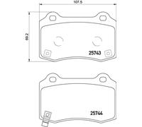 Kit de plaquettes de frein, frein à disque BREMBO P 30 074E