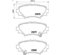 Kit de plaquettes de frein, frein à disque BREMBO P 49 049 pour 3 1.5 2016-2019