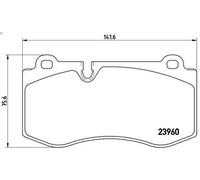 Kit de plaquettes de frein, frein à disque BREMBO P 50 074 pour SL 3 2008-2012