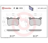 Kit de plaquettes de frein, frein à disque BREMBO P 50 111 pour SL 3 2016-2020