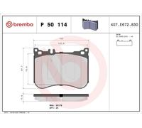 Kit de plaquettes de frein, frein à disque BREMBO P 50 114 pour SL 3 2016-2020