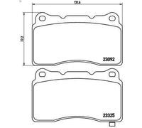 Kit de plaquettes de frein, frein à disque BREMBO P 54 039 pour 9-5 2 2010-2012