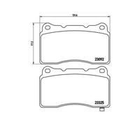 Jeu de plaquettes de frein BREMBO P 54 039X