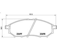 Kit de plaquettes de frein, frein à disque BREMBO P 56 058 EX 2.5 2010-2013