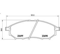 Kit de plaquettes de frein, frein à disque BREMBO P 56 058 pour EX 2.5 2010-