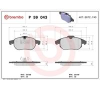 Kit de plaquettes de frein, frein à disque BREMBO P 59 043X pour BLS 2 2006-