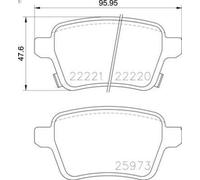 Kit de plaquettes de frein, frein à disque BREMBO P 59 086 pour ADAM 1 2014-