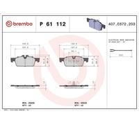 Kit de plaquettes de frein, frein à disque BREMBO P 61 112 508 I (8D_) 2 2010-