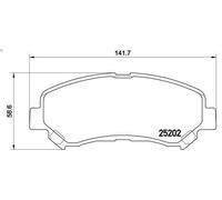 Kit de plaquettes de frein, frein à disque BREMBO P 79 028 ROGUE 2.5 2007-2015