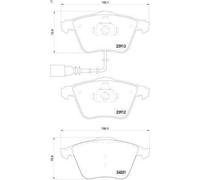 Kit de plaquettes de frein, frein à disque BREMBO P 85 129X pour TT 2 2006-2010