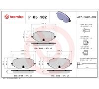 Kit de plaquettes de frein, frein à disque BREMBO P 85 182X pour LEON 2 2019-