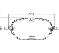 Kit de plaquettes de frein, frein à disque BREMBO P 85 195