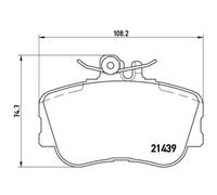 Kit De Plaquettes De Frein Frein À Disque Brembo P06017 Prime Line pour