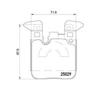 Brembo Jeu de 4 plaquettes de frein arrière P 06 087