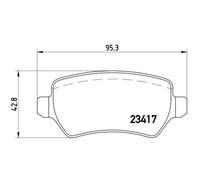 Kit De Plaquettes De Frein Frein À Disque Brembo P10013 Prime Line pour