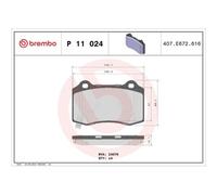 Brembo Plaquettes de frein P 11 024