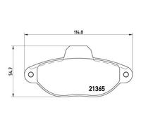 Kit De Plaquettes De Frein Frein À Disque Brembo P23054 Prime Line pour