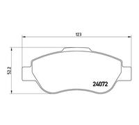 Kit De Plaquettes De Frein Frein À Disque Brembo P23097 Prime Line pour Fiat