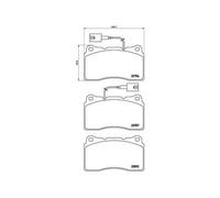 Kit De Plaquettes De Frein Frein À Disque Brembo P23134 Prime Line pour