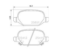 Kit De Plaquettes De Frein Frein À Disque Brembo P23151 Prime Line pour Chrysler