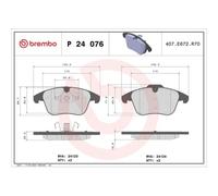 Kit De Plaquettes De Frein Frein À Disque Brembo P24076 Prime Line pour Ford Gac