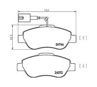 Kit De Plaquettes De Frein Frein À Disque Brembo P24150 Prime Line pour Fiat