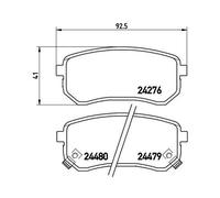 Kit De Plaquettes De Frein Frein À Disque Brembo P30033 Prime Line pour Hyundai