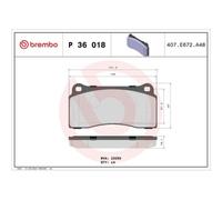 Kit De Plaquettes De Frein Frein À Disque Brembo P36018 Prime Line pour Daimler
