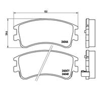 Kit De Plaquettes De Frein Frein À Disque Brembo P49032 Prime Line pour Mazda