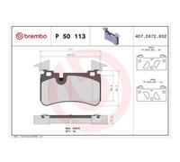 Brembo Plaquettes de frein P 50 113 pour Mercedes-Benz CLK SL CLS décapotable