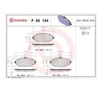 Kit De Plaquettes De Frein Frein À Disque Brembo P50124 Prime Line pour