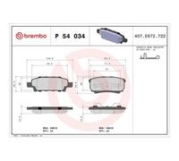 Kit De Plaquettes De Frein Frein À Disque Brembo P54034 Prime Line pour Chrysler