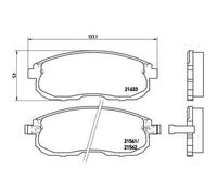 Kit De Plaquettes De Frein Frein À Disque Brembo P56021 Prime Line pour Nissan