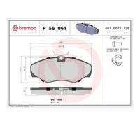 Brembo Plaquettes de frein avant P56061 pour Renault, Nissan, Opel