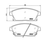 Brembo Plaquettes de frein P 59 077 – Jeu de 4 avant