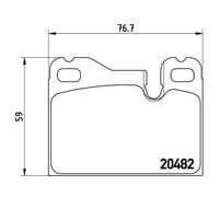 Kit De Plaquettes De Frein Frein À Disque Brembo P65003 Prime Line pour Porsche
