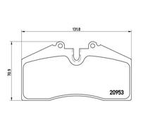 Kit De Plaquettes De Frein Frein À Disque Brembo P65005 Prime Line pour Audi VW