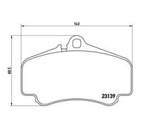 Kit De Plaquettes De Frein Frein À Disque Brembo P65011 Prime Line pour Porsche