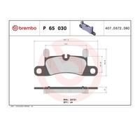 Kit De Plaquettes De Frein Frein À Disque Brembo P65030 Prime Line pour Audi VW