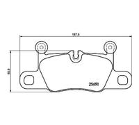 Brembo – Jeu de 4 plaquettes de frein P 65 031 – Réf. 1396148