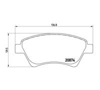 Kit De Plaquettes De Frein Frein À Disque Brembo P68034 Prime Line pour Renault