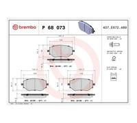 Kit De Plaquettes De Frein Frein À Disque Brembo P68073 Prime Line pour Nissan