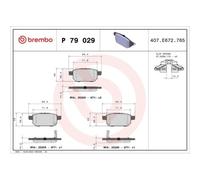 Kit De Plaquettes De Frein Frein À Disque Brembo P79029 Prime Line pour Nissan
