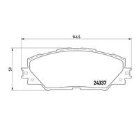 Kit De Plaquettes De Frein Frein À Disque Brembo P83071 Prime Line pour Toyota
