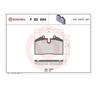 Brembo Plaquettes de frein P 85 094